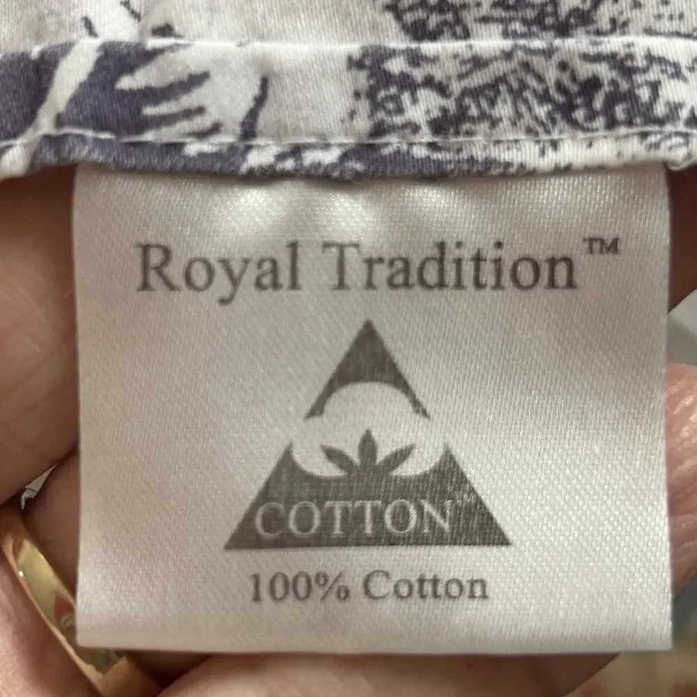 Royal Traditions 78 X 88 Inches cotton Floral Flat Sheet